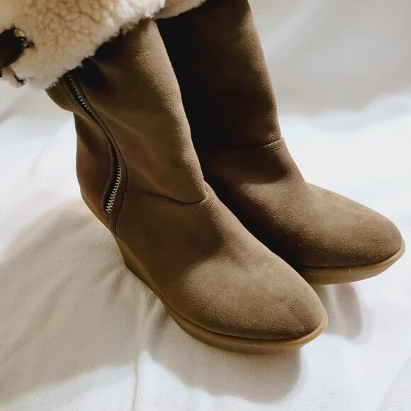 New Coach tan suede platform boot shearling lined size 10 Cabin Ski Luxe Y2K - Picture 4 of 12